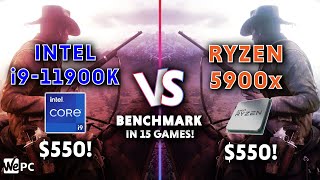 Intel Core i911900k VS Ryzen 9 5900X CPU Benchmarks 60fps No boost [upl. by Rramel]