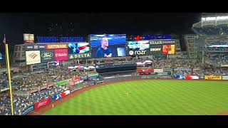 New York Yankees upclose  singing of God Bless America at Yankee Stadium August 7 2024 [upl. by Nohtahoj]