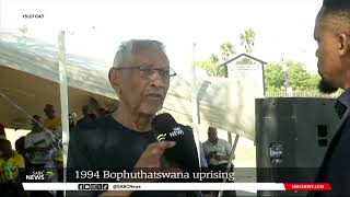 Former Bophuthatswana employees commemorate 1994 Bophuthatswana uprising [upl. by Nefen768]