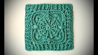 Grannysquare mit Reliefstäbchen häkeln crochet [upl. by Acissj]