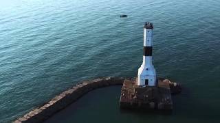 Conneaut Ohio Lighthouse Flyover [upl. by Ggerg]