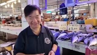 JIMMY YAP OF SINGAPORE  BRUNEIS PASAR GADONG  GADONG WET MARKET   SEAFOOD MEATS amp VEGETABLES [upl. by Rudd]