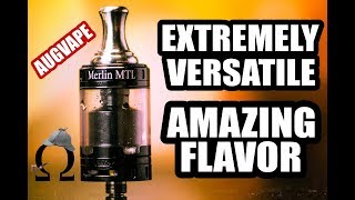 The Best Tank for Any Vaper Merlin MTL RTA by AugVape Review  Best Flavor Tank [upl. by Caritta87]