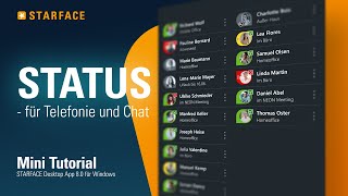 Chat und Telefoniestatus  STARFACE Windows App  Tutorial [upl. by Napra]