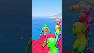 GTA 5 Epic Spiderman Ragdolls  Jumps  Fails ep296 shorts [upl. by Enelrad207]