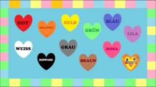 Deutsch lernen FARBEN  ein Spiel game  jeu de Kim  Learn German Colours Game [upl. by Asirac]