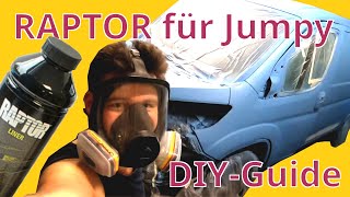 Raptorlack selber lackieren ┃ DIY Tutorial ┃ L1H1 Camperausbau 2 [upl. by Harriman]