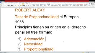 ROBERT ALEXY Test de Proporcionalidad el Europeo 1958 filosofía del derecho [upl. by Iney358]