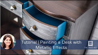 Painting Furniture with Metallic Effects for an Industrial Look  Speedy Tutorial 8 [upl. by Jerri]