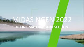 define material and section property midas ngen 2022 [upl. by Pronty]