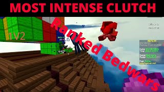 The Most INTENSE Minecraft Bedwars Clutch [upl. by Nirrol]