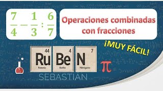 OPERACIONES COMBINADAS CON FRACCIONES fáciles ✔️ [upl. by Nohsav]