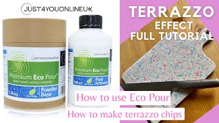 Eco Resin FULL TUTORIAL  DIY Terrazzo Art using Eco pour® [upl. by Pelagi765]