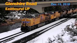 Awesome Trains at Donner Pass in the Snow [upl. by Justicz]