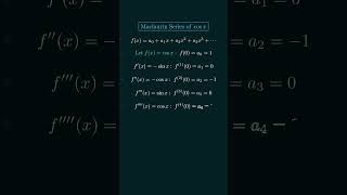 Maclaurin Series of cosx [upl. by Etnoed]