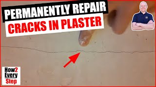 How to permanently repair hairline cracks in wall amp ceiling plaster – DIY decorating guide [upl. by Feld]