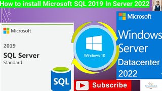 How to install Microsoft SQL Server 2019 on WINDOWS SERVER DATACENTER 2022  TechnoAnalyst RD [upl. by Tabbatha]