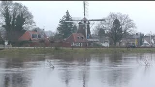 4K 27122023 Hoog water rivier de Vecht Ommen [upl. by Kyre]