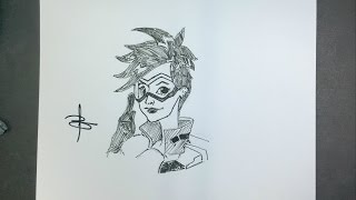 COMO DESENHAR A TRACER OVERWATCH [upl. by Witha699]