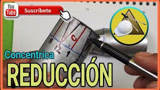 Trazado de REDUCCIÓN CONCENTRICA En Tubería [upl. by Amles]