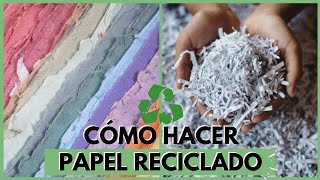 Cómo hacer papel reciclado [upl. by Kalasky]