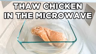 How to Thaw Chicken in the Microwave  Defrost Chicken Fast with MOMables [upl. by Vinaya]