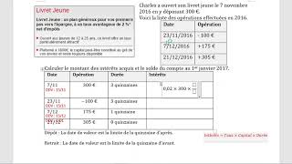 Compte sur livret  Calcul des intérêts et du solde [upl. by Mandel]