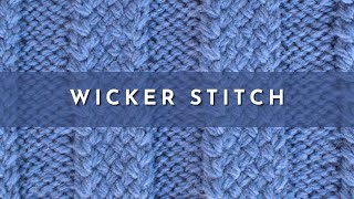 How to Knit the Wicker Stitch  Knitting Stitch Pattern  English Style [upl. by Rodger]