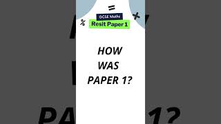 How was GCSE Maths Paper 1 Comment your thoughts below maths gcse gcsemaths revision stem [upl. by Oremor]