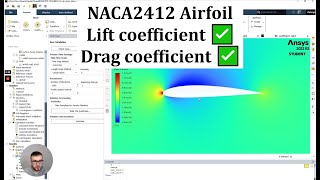 NACA2412 Tutorial in ANSYS Fluent Student Version  Lift Drag Angle of Attack [upl. by Atinaej]