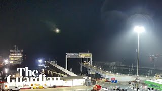 Webcam catches meteor lighting up the sky over Southampton England [upl. by Atilam891]