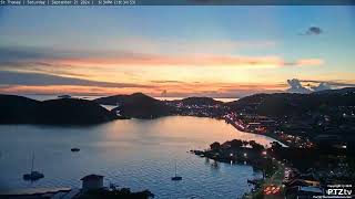 Sunset Time Lapse St Thomas USVI 9212024 [upl. by Ayojal608]