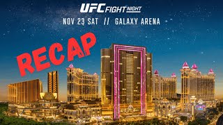 UFC Macau Recap [upl. by Olen]