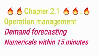 Chapter 21 demand forecasting operation management [upl. by Eugine]