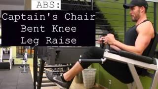 ABS Captains Chair Bent Knee Leg Raise [upl. by Diraf58]