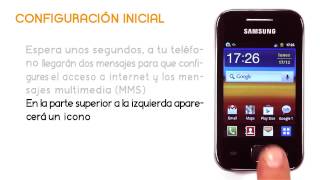 Tutorial SAMSUNG GALAXY Y Configuración Inicial Jazztel [upl. by Ahsekat]