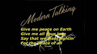 Give me peace on Earth  MODERN  TALKING Karaoke [upl. by Yliab]