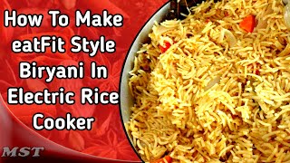 How to prepare Biryani in rice cooker eatfit style biryani preparing 2cup warmwater for 1cuprice [upl. by Enylecoj]