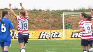 WNT Goals at the Algarve Cup 9 for 9 [upl. by Xuagram]