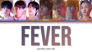 ENHYPEN 엔하이펜  FEVER Lyrics Color coded [upl. by Flem]