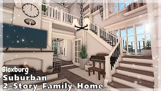 BLOXBURG Suburban 2Story Family Home Speedbuild interior  full tour Roblox House Build [upl. by Adnalor]