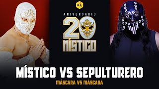 Máscara vs Máscara Místico vs Sepulturero  20 Años de Místico  Más Lucha RETRO [upl. by Anisirhc]