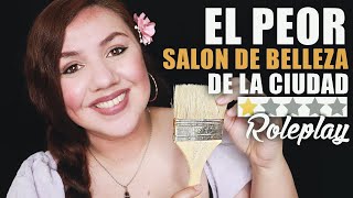 Maquillaje en el PEOR Salon de Belleza de la CIUDAD  ASMR Español  Murmullo Latino [upl. by Zeena]