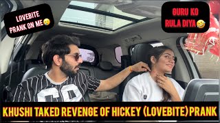 Hickey lovebite💋 prank on bestfriend  revenge prank on guru  he cried 😭 [upl. by Yerga]