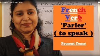 French Verb Parler Present Tense [upl. by Lenette295]