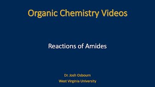 Reactions of Amides [upl. by Kcirddor]