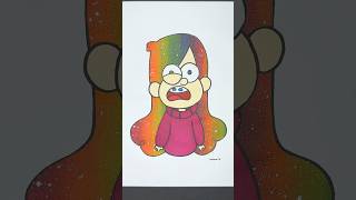 Satisfying Acrylic Paint Hair Style ✨ Gravity Falls Paint Art art paint satisfying [upl. by Rego]