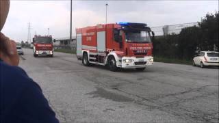 INCENDIO A CASTELFRANCO VENETO VIGILI DEL FUOCO 2015 [upl. by Catton]