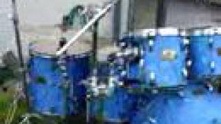 Pearl Masters Custom Extra MRX drum kit outside [upl. by Giffard]