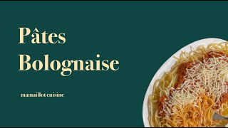 Recette pâtes bolognaise [upl. by Anoy]